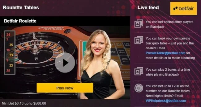 live games Betfair